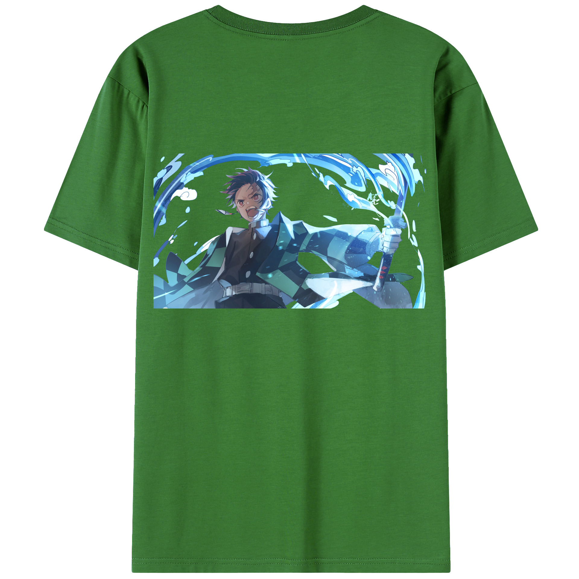 （画像用） 鬼滅の刃 竈門 炭治郎／かまど たんじろう Kamado Tanjirou レディース半袖Tシャツ(バックプリント)